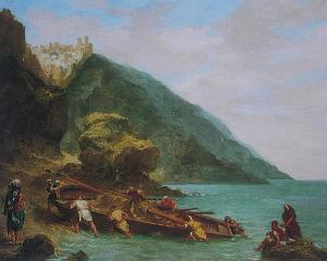 EUGENE DELACROIX-1858 ACCOSTAGE A TANGER
